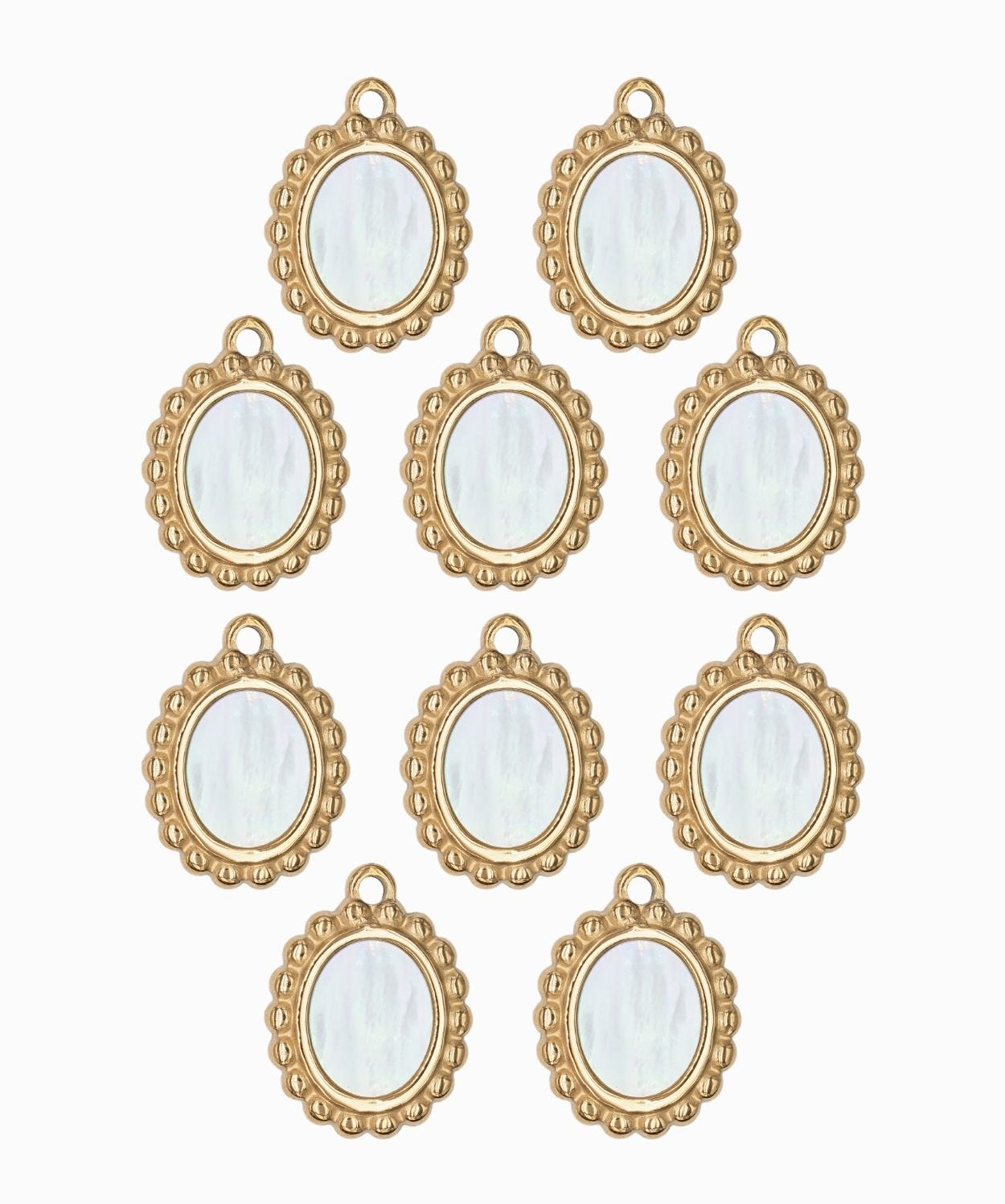 Pendentif ovale nacre 15.50x13.50mm