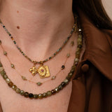 Pendentif oval fleur 16.50x12mm