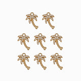 Pendentif palmier strass 14x10mm