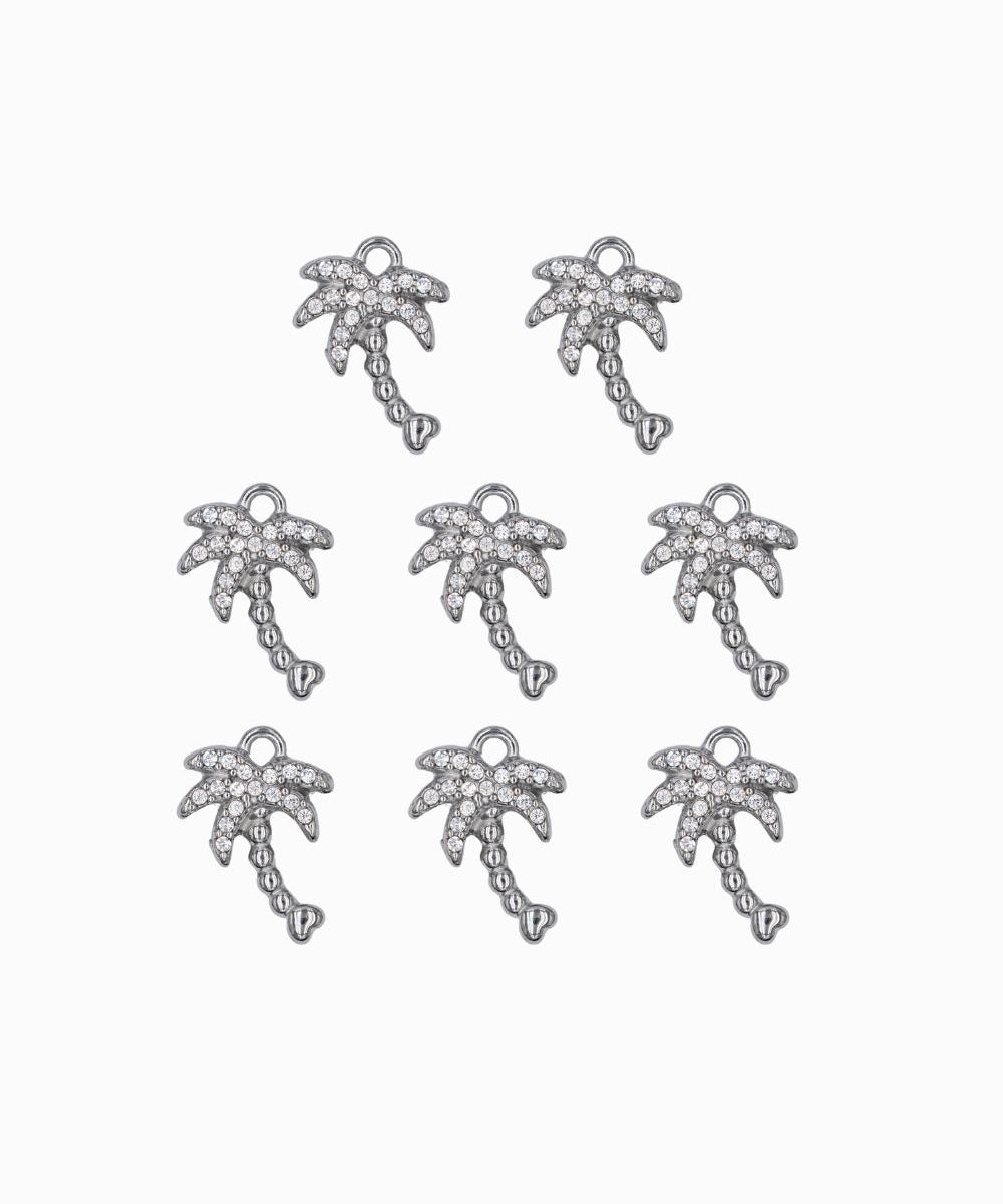 Pendentif palmier strass 14x10mm