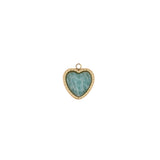 Pendentif pierre fine coeur serti 12.50x 10.55mm