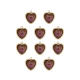 Pendentif pierre fine coeur serti 12.50x 10.55mm