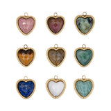 Pendentif pierre fine coeur serti 12.50x 10.55mm - Lot mélangé