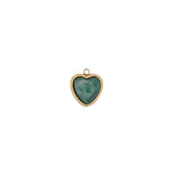 Pendentif pierre fine coeur serti 12.50x 10.55mm