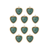 Pendentif pierre fine coeur serti 12.50x 10.55mm