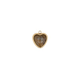 Pendentif pierre fine coeur serti 12.50x 10.55mm