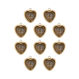 Pendentif pierre fine coeur serti 12.50x 10.55mm