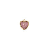 Pendentif pierre fine coeur serti 12.50x 10.55mm