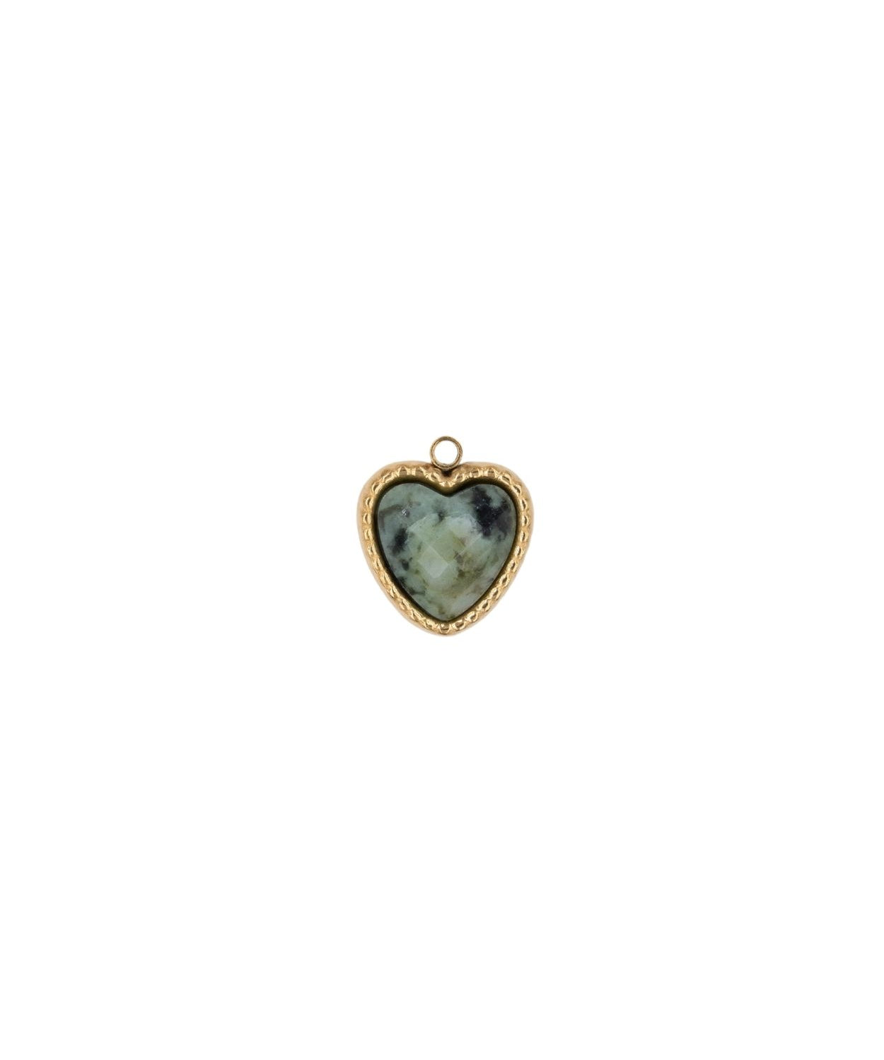 Pendentif pierre fine coeur serti 12.50x 10.55mm
