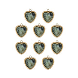 Pendentif pierre fine coeur serti 12.50x 10.55mm