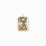 Pendentif planet strass 17.5x13.5mm