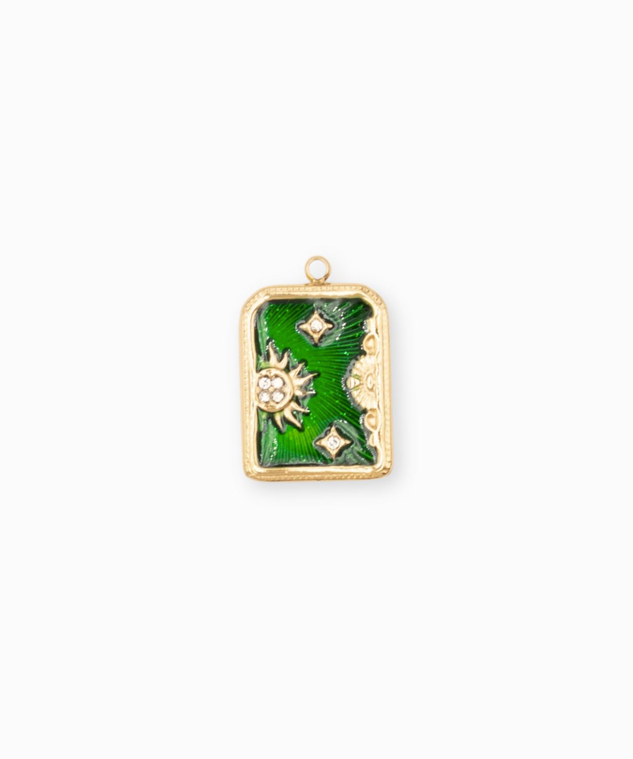 Pendentif planet strass 17.5x13.5mm