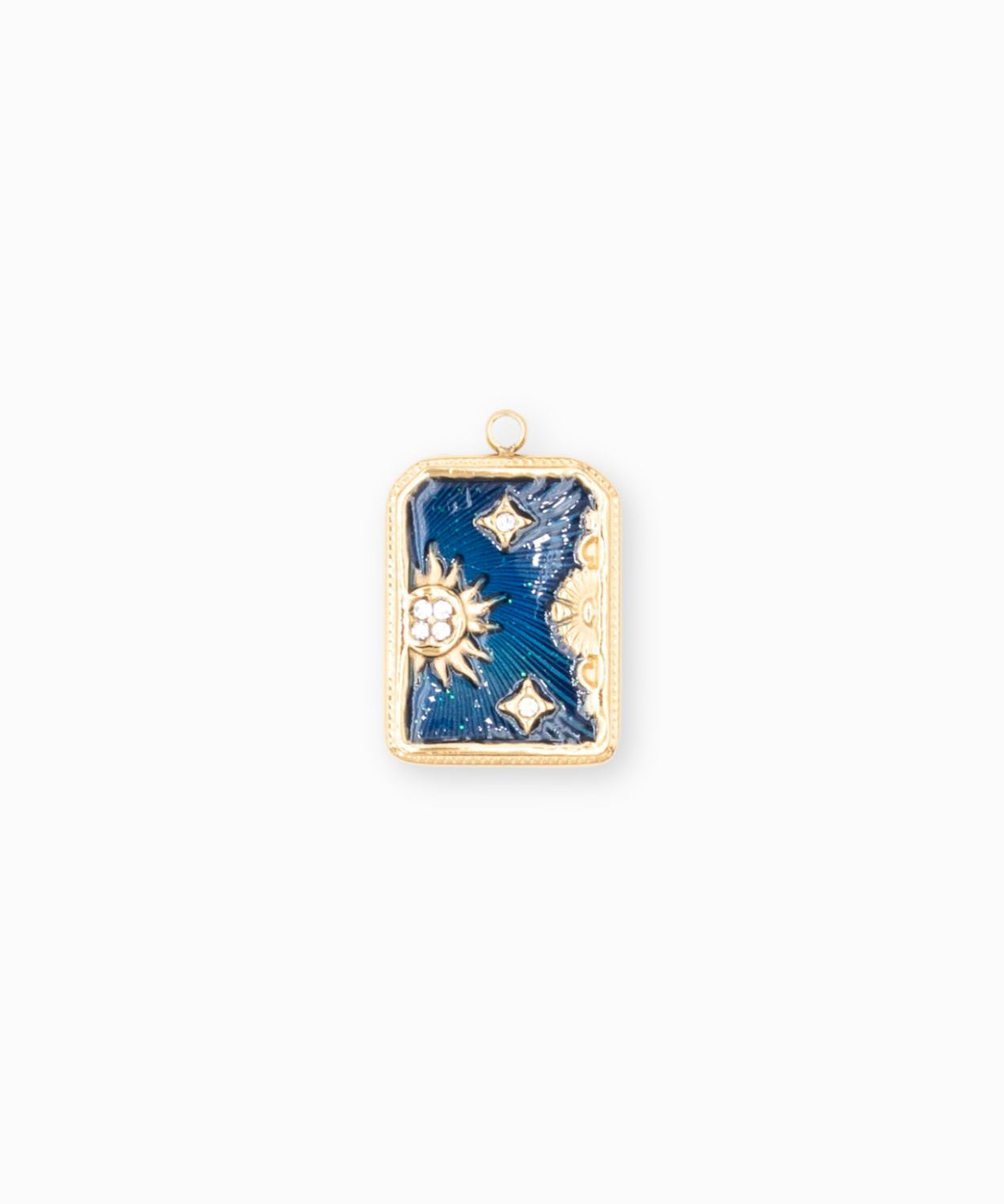 Pendentif planet strass 17.5x13.5mm