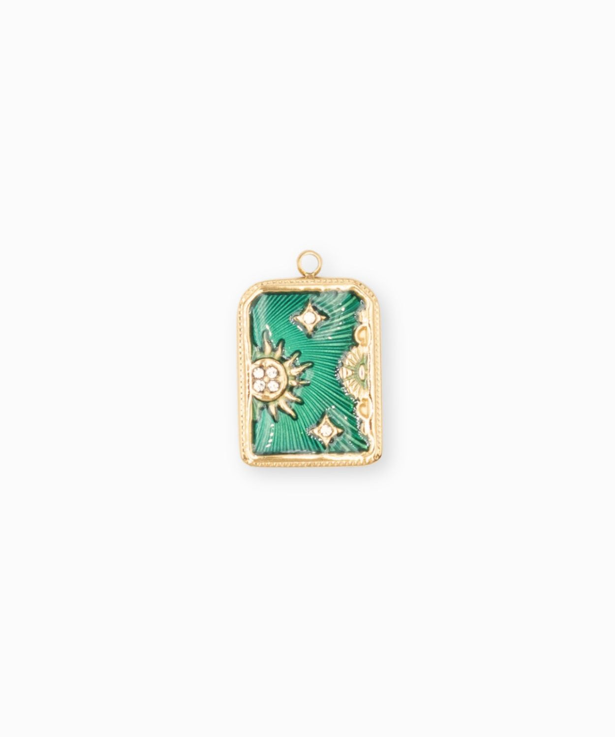 Pendentif planet strass 17.5x13.5mm