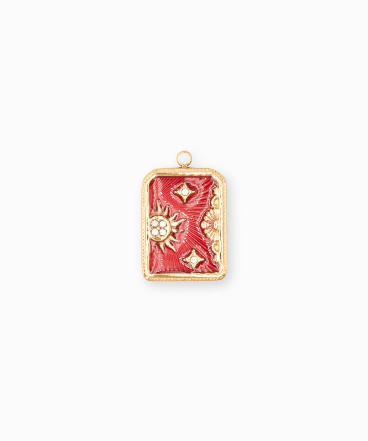 Pendentif planet strass 17.5x13.5mm
