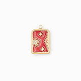 Pendentif planet strass 17.5x13.5mm