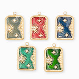 Pendentif planet strass 17.5x13.5mm - Lot mélangé