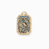 Pendentif rectangle flamangue 27.40x17mm