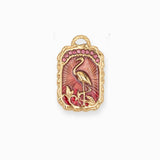 Pendentif rectangle flamangue 27.40x17mm