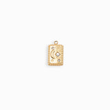 Pendentif rectangle lune strass 12.50x9mm