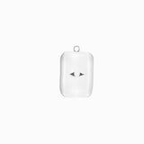 Pendentif rectangle oeil strass rhodié 17x13mm