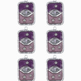 Pendentif rectangle oeil strass rhodié 17x13mm