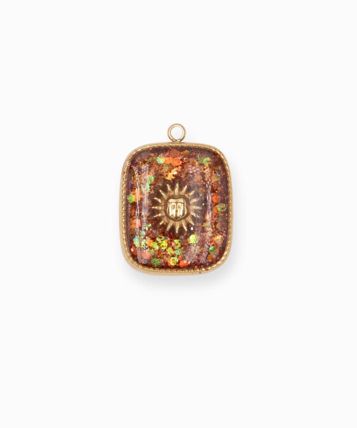 Pendentif rectangle soleil 17.30x14.90mm