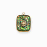 Pendentif rectangle soleil 17.30x14.90mm