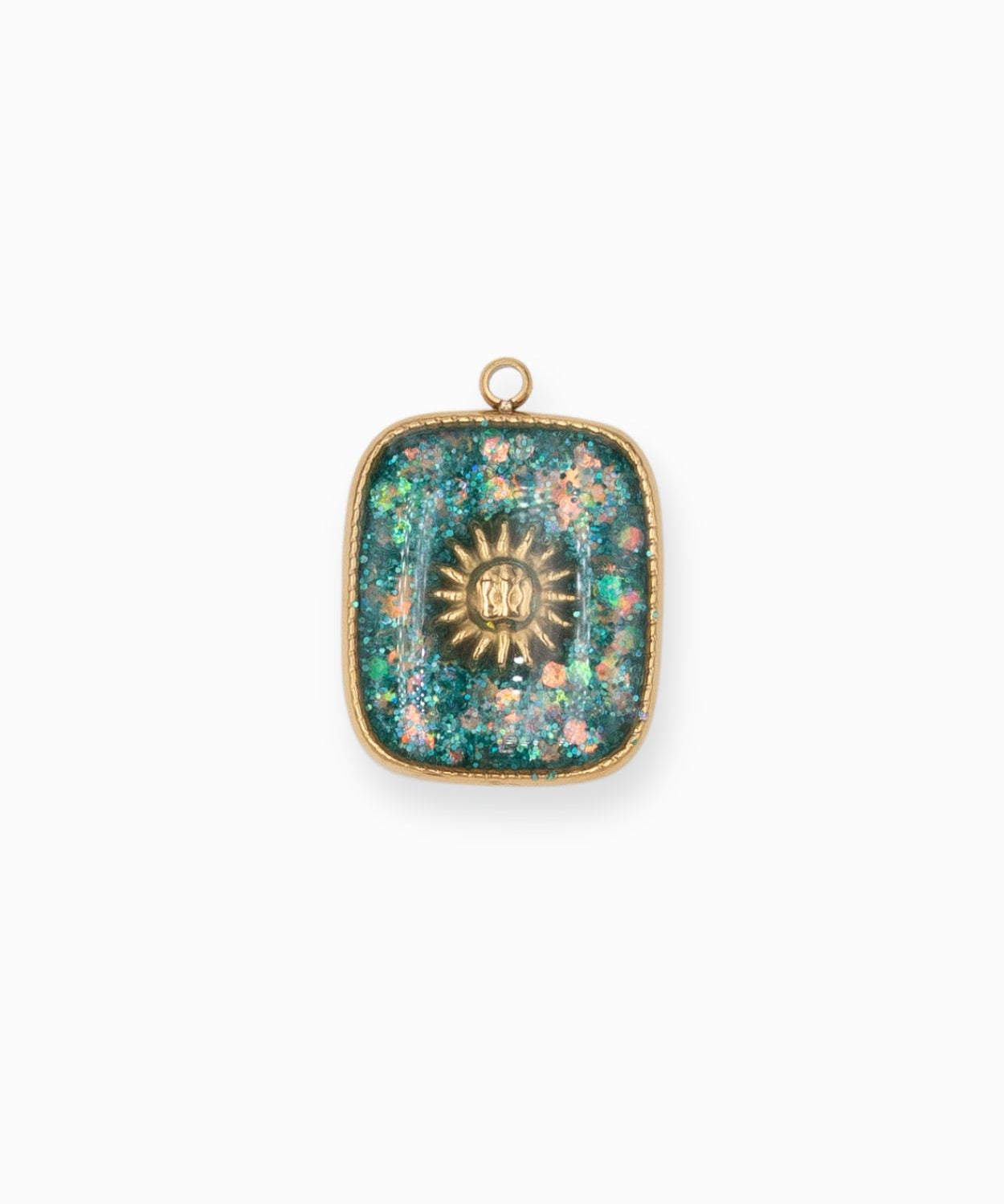 Pendentif rectangle soleil 17.30x14.90mm
