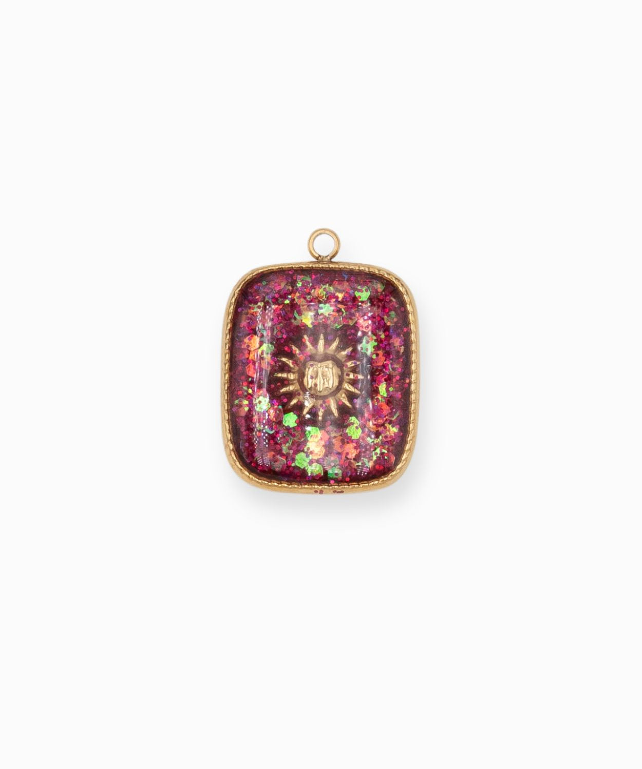 Pendentif rectangle soleil 17.30x14.90mm