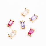 Pendentif rectangle strass 8x4mm