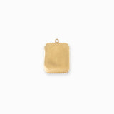 Pendentif rectangle trèfle chance 12.50x9mm