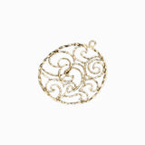 Pendentif rond liane grimpante 30x25mm
