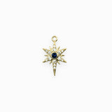 Pendentif rose des vents strass 21x13mm