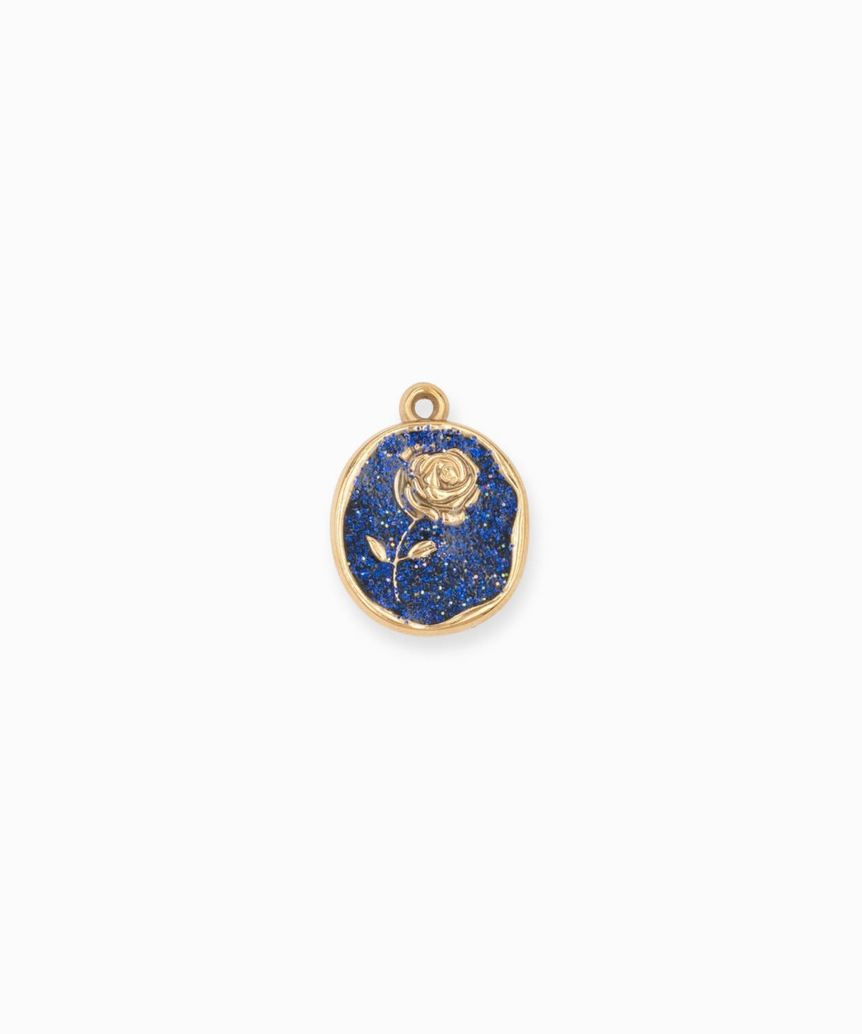 Pendentif rose plate 18x16.5mm