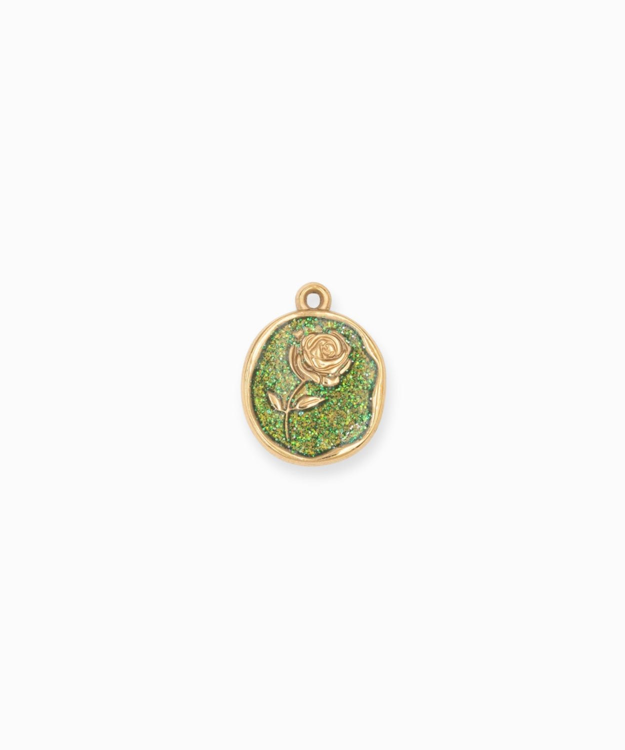 Pendentif rose plate 18x16.5mm