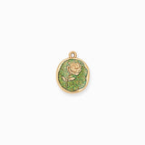Pendentif rose plate 18x16.5mm