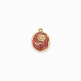 Pendentif rose plate 18x16.5mm