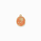 Pendentif rose plate 18x16.5mm