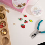 Pendentif tissage avocat 20x14.5mm