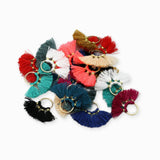 Pendentifs Pompons en coton 10x22mm