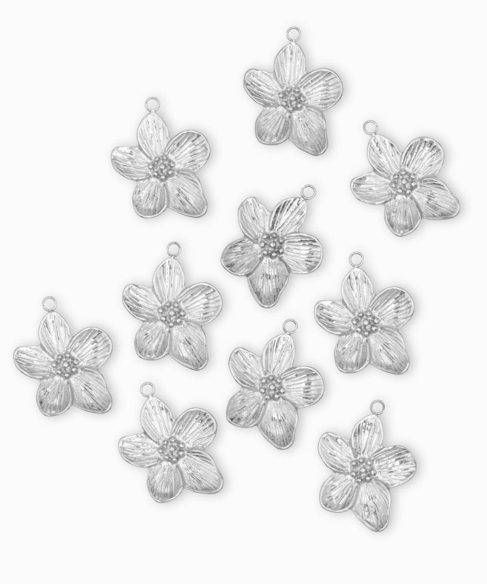 Pendentifs fleur 18x16mm