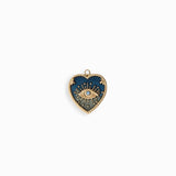 Pendentifs médaille coeur oeil Stardust 16x16mm