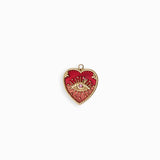 Pendentifs médaille coeur oeil Stardust 16x16mm