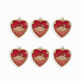 Pendentifs médaille coeur oeil Stardust 16x16mm