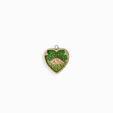 Pendentifs médaille coeur oeil Stardust 16x16mm