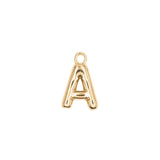 Pendentifs alphabet "ballon" A-Z 16.5x10mm - Doré