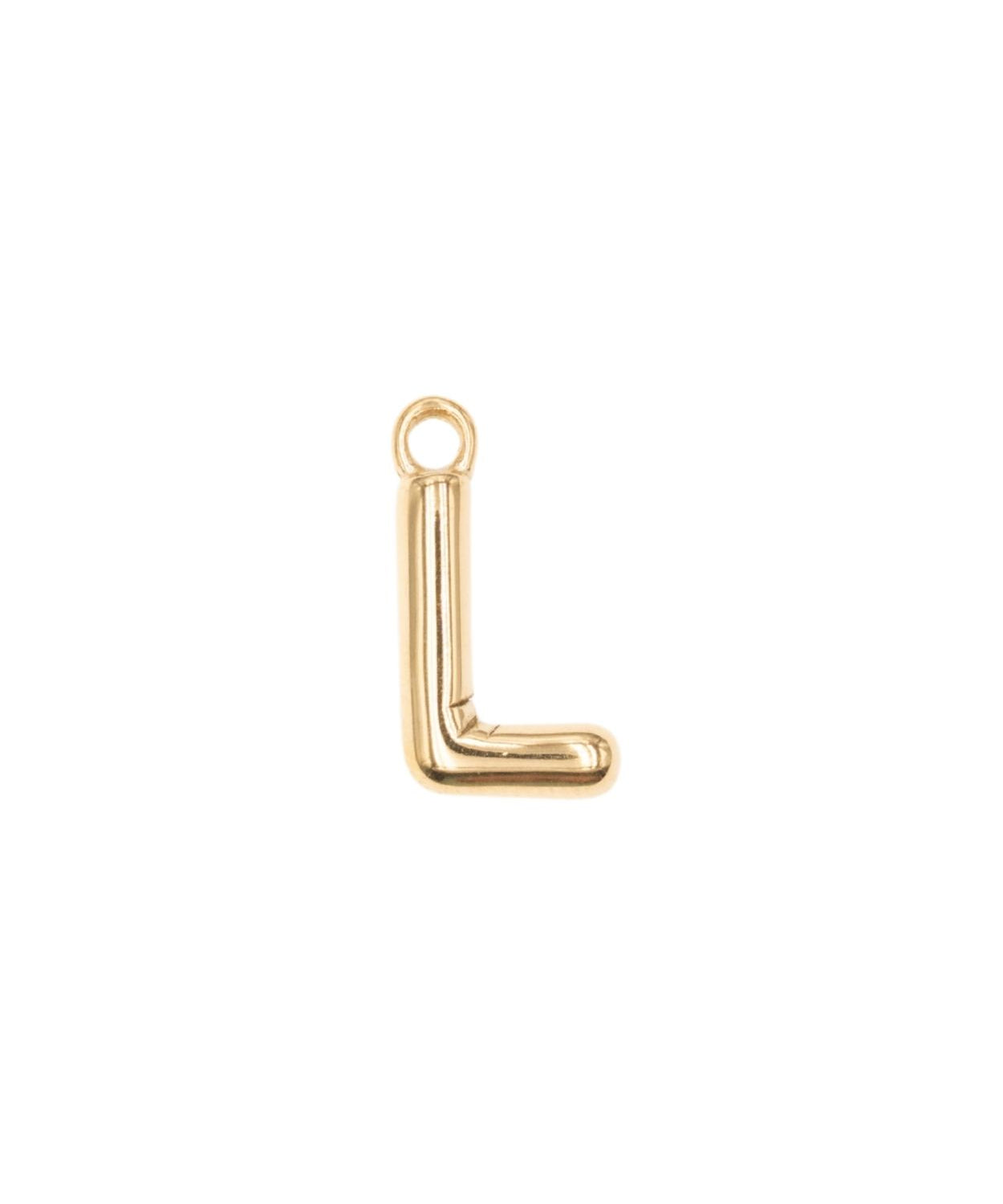 Pendentifs alphabet "ballon" A-Z 16.5x10mm - Doré