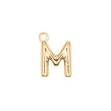 Pendentifs alphabet "ballon" A-Z 16.5x10mm - Doré