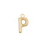 Pendentifs alphabet "ballon" A-Z 16.5x10mm - Doré